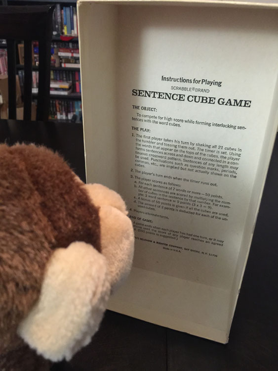 Scrabble Brand Sentence Cube Game - rules